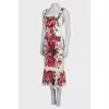 Strappy printed dress with tag 