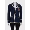 Jacket with coat of arms on the pocket