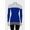 Silk top with translucent top