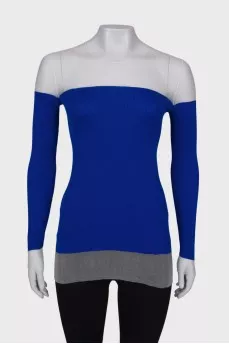 Silk top with translucent top