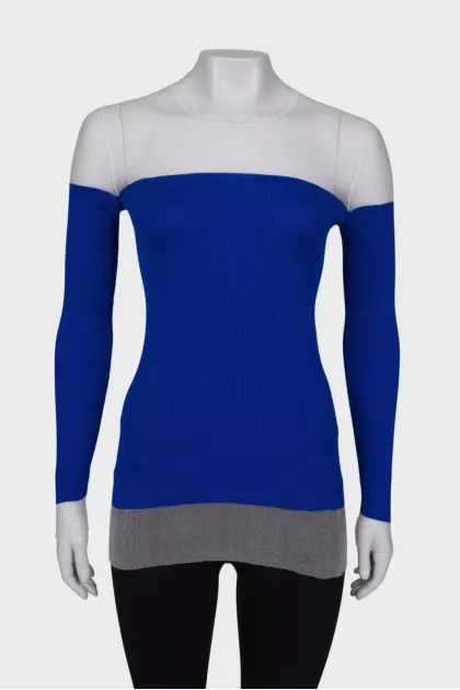 Silk top with translucent top