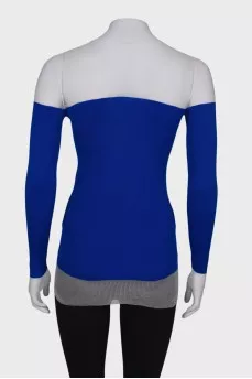 Silk top with translucent top
