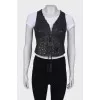 Leather vest with tassels
