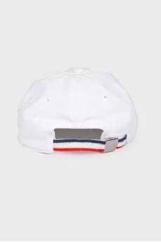 White cap with brand logo