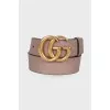 Dusty Rose leather belt