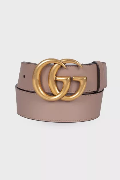 Dusty Rose leather belt