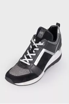 Black and silver sneakers