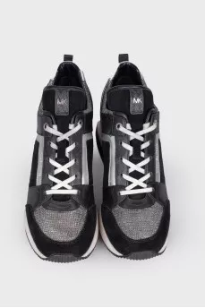 Black and silver sneakers