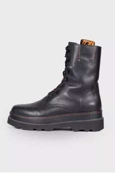 Lace-up high boots