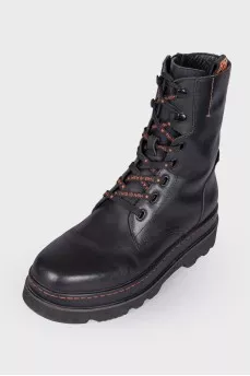 Lace-up high boots