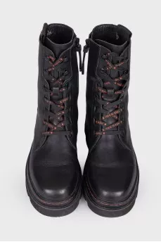 Lace-up high boots