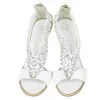 White metallic sandals