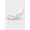White shoes with rhinestones