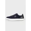 Men's blue suede sneakers