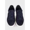 Men's blue suede sneakers