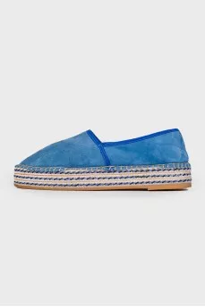 Suede blue espadrilles