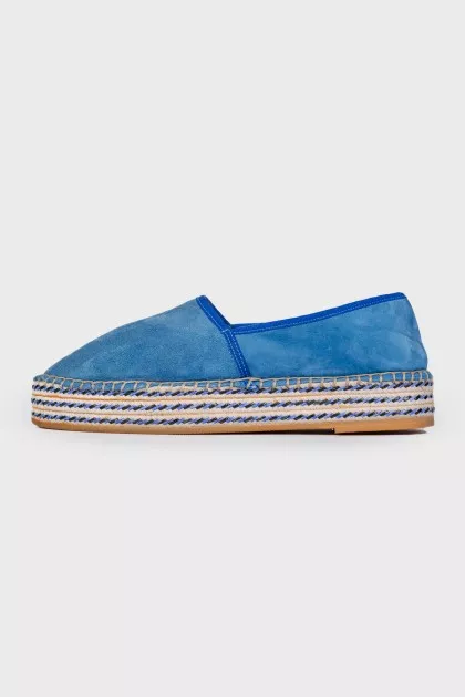 Suede blue espadrilles