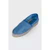 Suede blue espadrilles