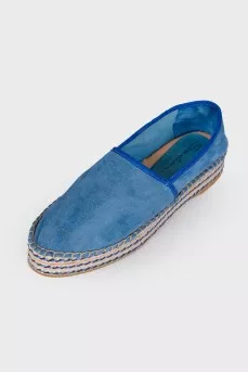 Suede blue espadrilles