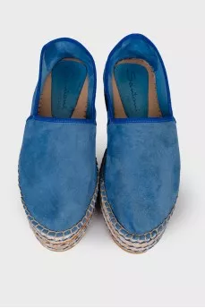 Suede blue espadrilles
