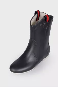 Rubber black boots