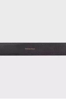 Men's embossed leather belt