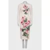 Floral print silk dress with tag