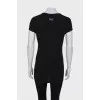Black T-shirt with rhinestones