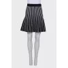 High rise striped skirt