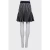 High rise striped skirt
