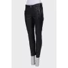 Leather trousers with zip pockets