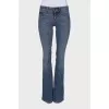 Flared low rise jeans
