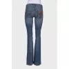 Flared low rise jeans