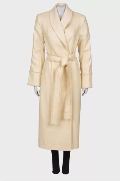 Straw weave coat