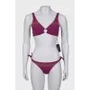 Purple swimsuit with tag