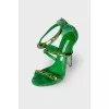 Sandals with metal inserts