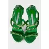 Sandals with metal inserts