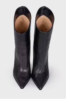 Leather ankle boots with stiletto heels