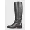 Green low heel boots