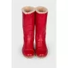 Red padded boots