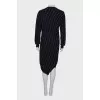 Striped wool dress