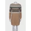Beige patterned dress