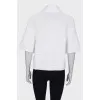 White short sleeve cardigan