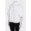 White short sleeve cardigan