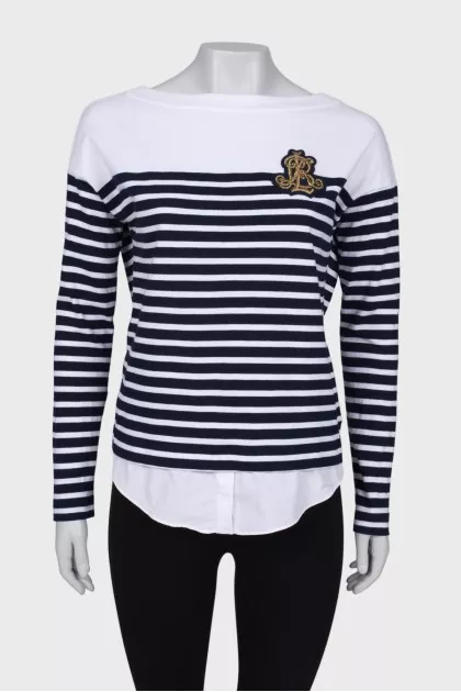 Blue striped long sleeve