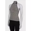 Striped open back top