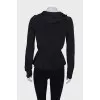 Black blouse with ruffles