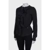 Black blouse with ruffles