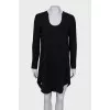 Black scoop neck dress