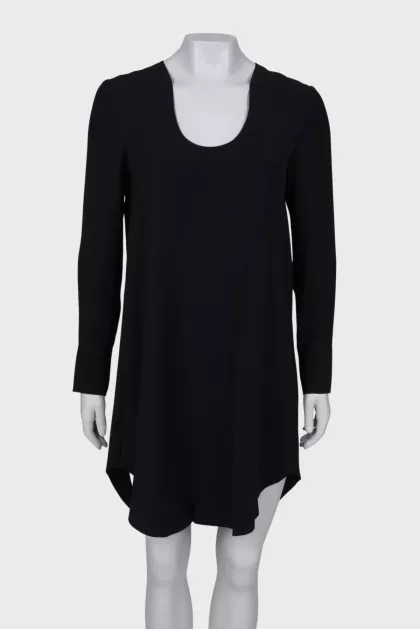 Black scoop neck dress